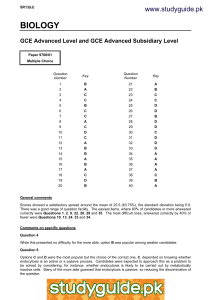 www.studyguide.pk GCE Advanced Level and GCE Advanced Subsidiary Level