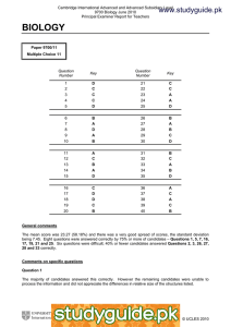 BIOLOGY www.studyguide.pk