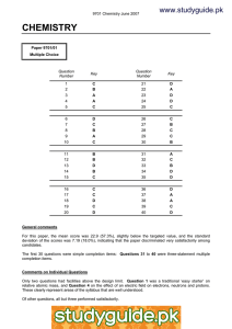 CHEMISTRY www.studyguide.pk