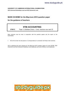 www.studyguide.pk 9706 ACCOUNTING