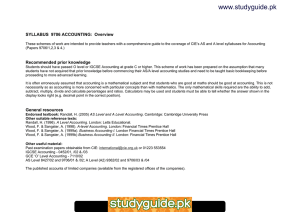 www.studyguide.pk SYLLABUS