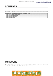 CONTENTS www.studyguide.pk