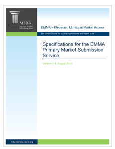 Specifications for the EMMA Primary Market Submission Service