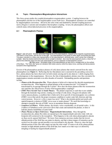 A. Topic:  Plasmasphere-Magnetosphere Interactions