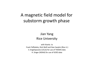 A magnetic field model for substorm growth phase Jian Yang Rice University