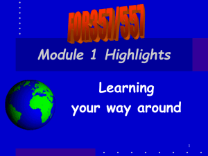 Module 1 Highlights Learning your way around 1