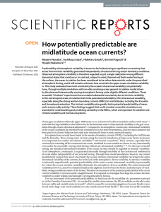How potentially predictable are midlatitude ocean currents? www.nature.com/scientificreports Masami Nonaka