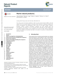Marine natural products‡ John W. Blunt,* Brent R. Copp, Robert A. Keyzers,
