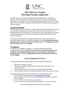 2015-2016 Law Student Hardship Parking Application