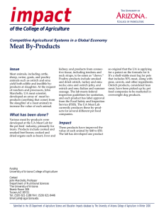 impact Meat By-Products of the College of Agriculture