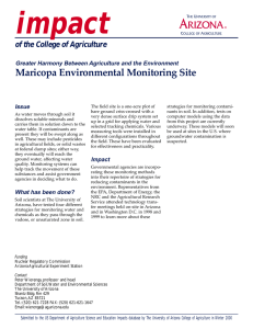 impact Maricopa Environmental Monitoring Site of the College of Agriculture
