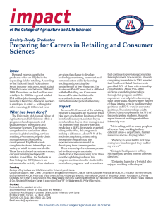 impact Preparing for Careers in Retailing and Consumer Sciences