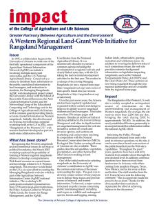 impact A Western Regional Land-Grant Web Initiative for Rangeland Management
