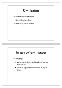Simulation Basics of simulation •