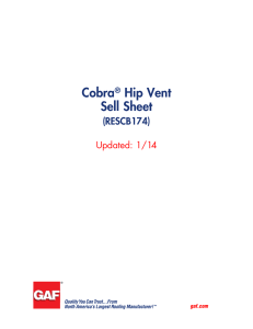 Cobra Hip Vent Sell Sheet (RESCB174)