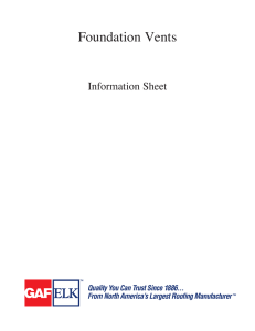 Foundation Vents Information Sheet