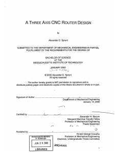 A Axis CNC THREE ROUTER  DESIGN