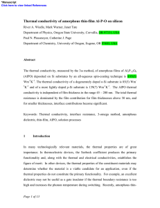 Thermal conductivity of amorphous thin-film Al-P-O on silicon