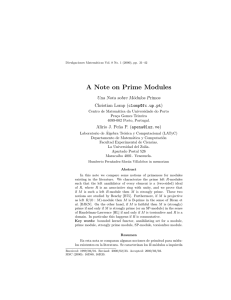 A Note on Prime Modules Una Nota sobre M´ odulos Primos