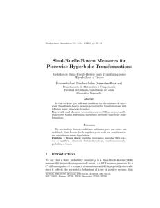 Sinai-Ruelle-Bowen Measures for Piecewise Hyperbolic Transformations Medidas de Sinai-Ruelle-Bowen para Transformaciones