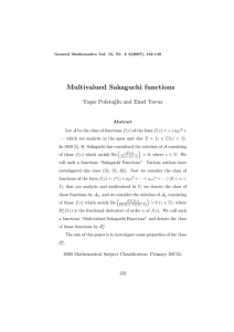 Multivalued Sakaguchi functions Ya¸sar Polato˜ glu and Emel Yavuz