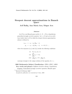 Steepest descent approximations in Banach space