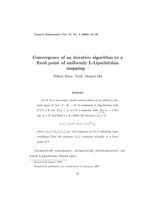 Convergence of an iterative algorithm to a mapping