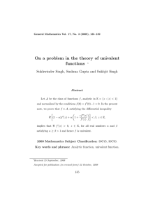 On a problem in the theory of univalent functions