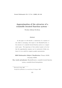 Approximation of the attractor of a countable iterated function system Nicolae-Adrian Secelean