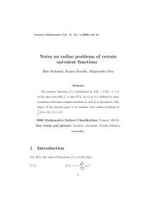 Notes on radius problems of certain univalent functions