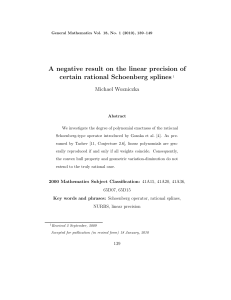 A negative result on the linear precision of Michael Wozniczka