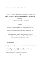 Cauchy problem for a class of elliptic systems of operator