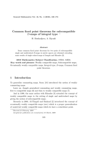 Common fixed point theorems for subcompatible D H. Bouhadjera, A. Djoudi