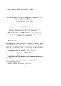 Width-Integrals of Mixed Projection Bodies and Mixed Affine Surface Area aly Bencze