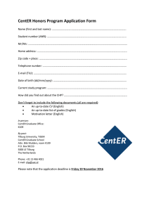 CentER Honors Program Application Form