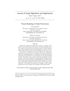 Journal of Graph Algorithms and Applications Visual Ranking of Link Structures