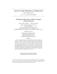 Journal of Graph Algorithms and Applications Orthogonal Drawings of Plane Graphs