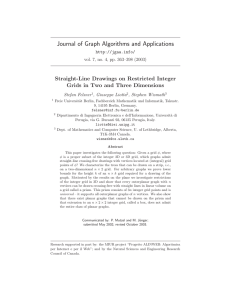 Journal of Graph Algorithms and Applications Straight-Line Drawings on Restricted Integer