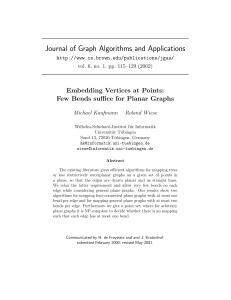 Journal of Graph Algorithms and Applications Embedding Vertices at Points: