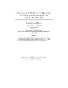 Journal of Graph Algorithms and Applications Realization of Posets