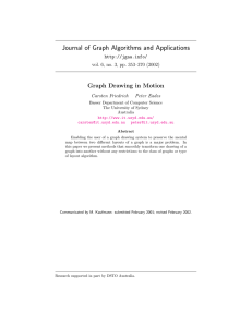Journal of Graph Algorithms and Applications Graph Drawing in Motion