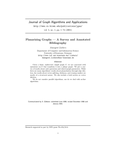 Journal of Graph Algorithms and Applications Bibliography