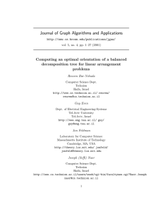 Journal of Graph Algorithms and Applications decomposition tree for linear arrangement problems