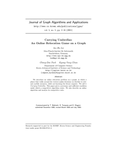 Journal of Graph Algorithms and Applications Carrying Umbrellas:
