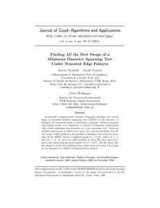 Journal of Graph Algorithms and Applications Minimum Diameter Spanning Tree