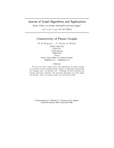 Journal of Graph Algorithms and Applications Connectivity of Planar Graphs