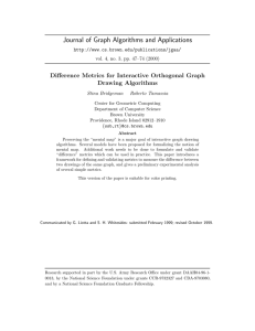 Journal of Graph Algorithms and Applications Drawing Algorithms