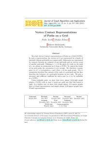 Vertex Contact Representations of Paths on a Grid Nieke Aerts
