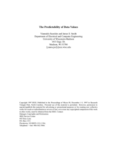 The Predictability of Data Values