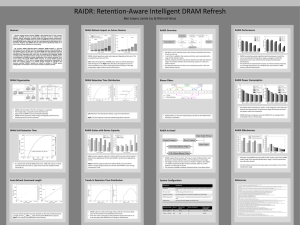 RAIDR Performance DRAM Refresh Impact on Future Devices Abstract RAIDR Overview